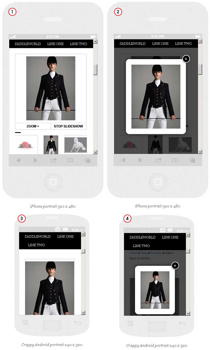 WooCommerce Dynamic gallery in iphones and andriods