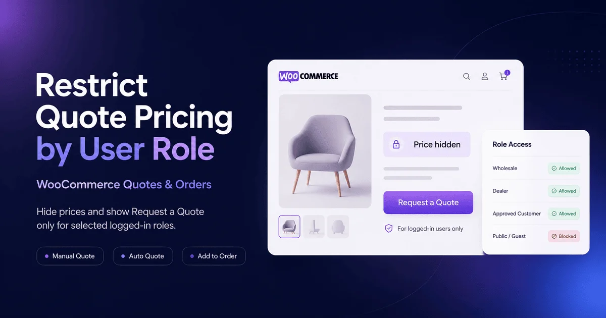 restrict quote pricing to user roles