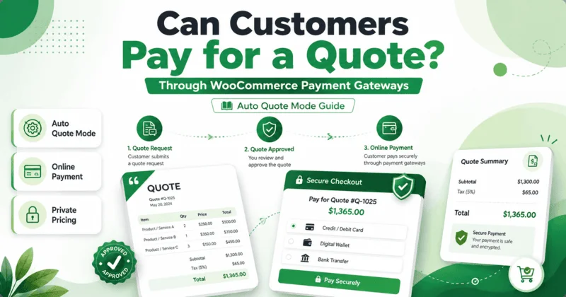 WooCommerce quote payments